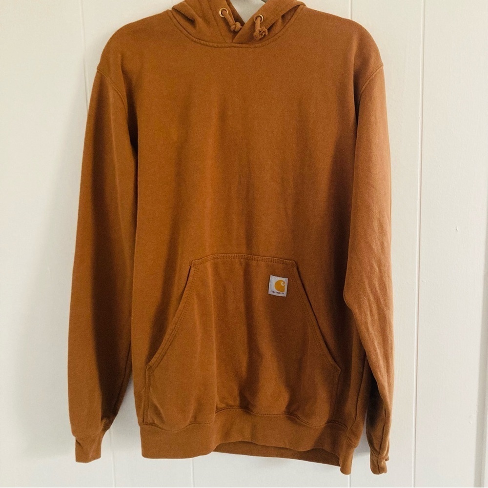 Carhartt Men's Size Small Midweight Hooded Logo Sweatshirt Pullover Hoodie - Picture 2 of 8